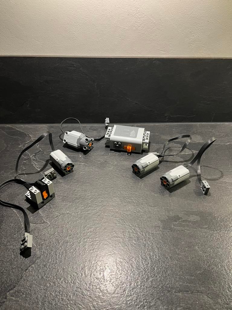Lego Partij/Lot Power Functions 9v GETEST/WERKEND motor/box, Gebruikt, Lego, Ophalen of Verzenden, Technic