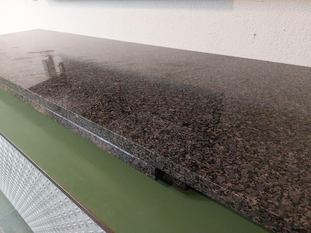 3x Graniet keukenblad, gebruikt voor chocolaterie., Tuin en Terras, Grind, Keien en Split, Ophalen