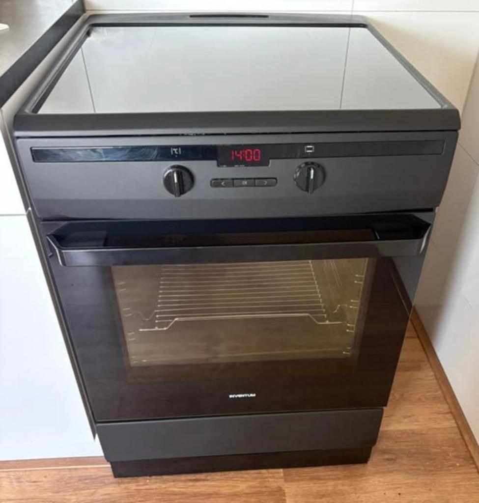 Inventum inductie fornuis, Zo goed als nieuw, Inductie, Vrijstaand, 85 tot 90 cm