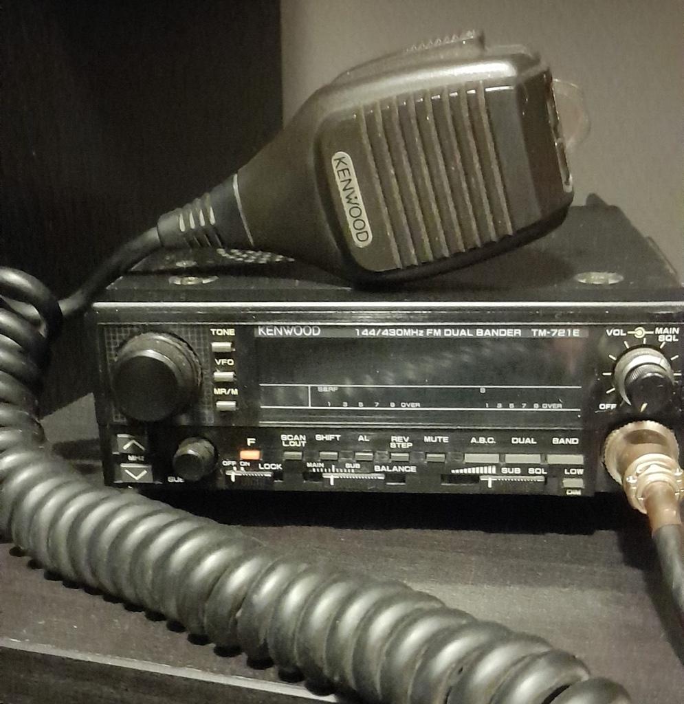 Kenwood TM721e dual band + 2 tafelmicrofoons, Telecommunicatie, Ophalen, Gebruikt, Zender en Ontvanger