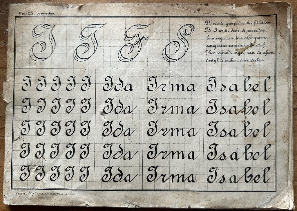 Het rondschrift van gestel en v. D. Laan plm 1917 schrijven, Ophalen