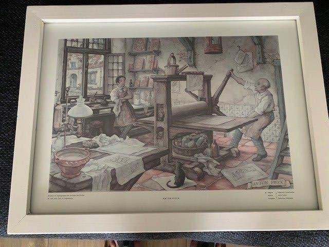 Twee schilderijen van Antoon Pieck, Huis en Inrichting, Ophalen, Minder dan 50 cm, Gebruikt, Oorspronkelijke maker