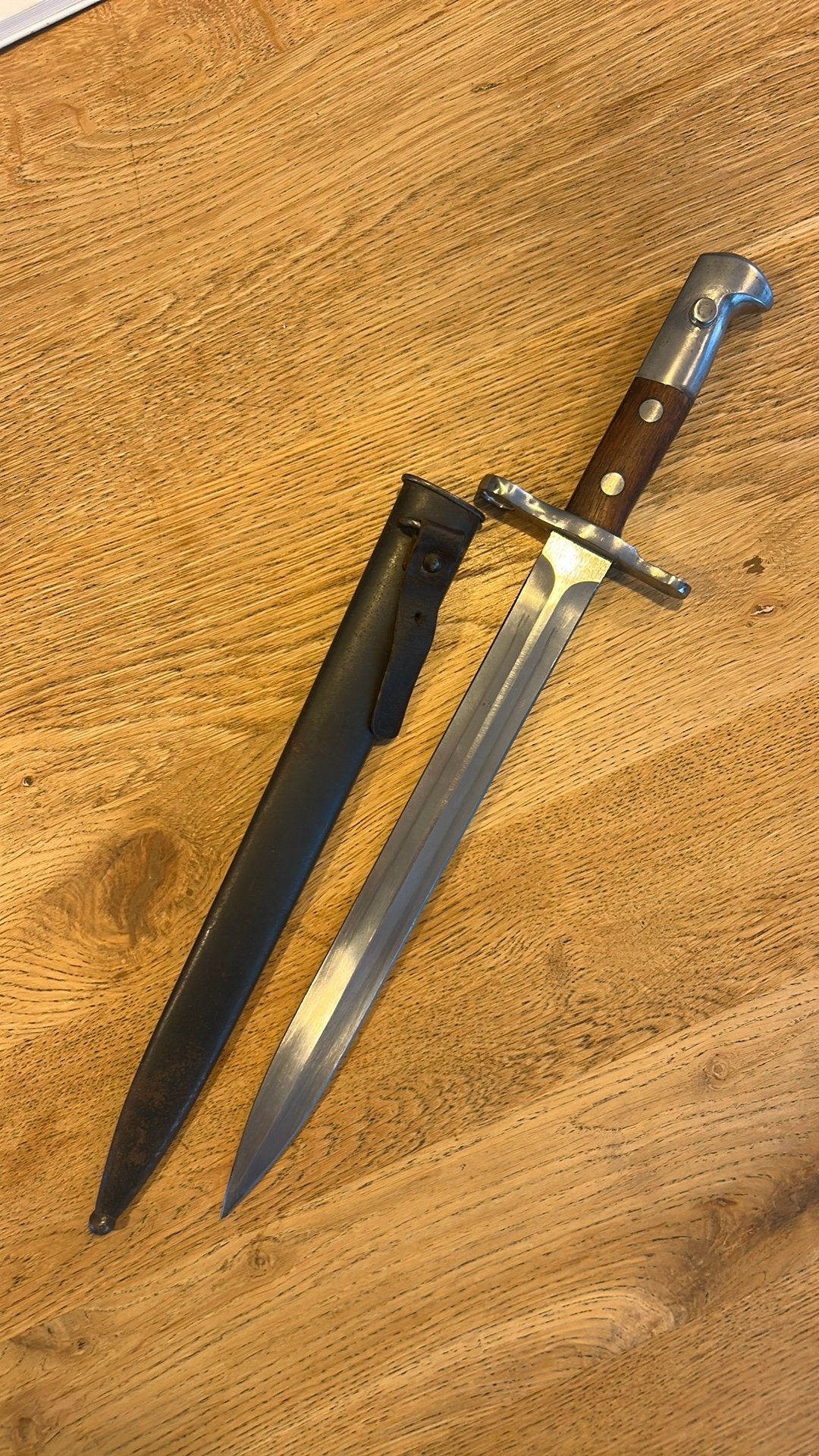 Strakke Zwitserse Schidt-Rudin M1911 bajonet (CH2601), Verzenden, Landmacht, Mes of Dolk