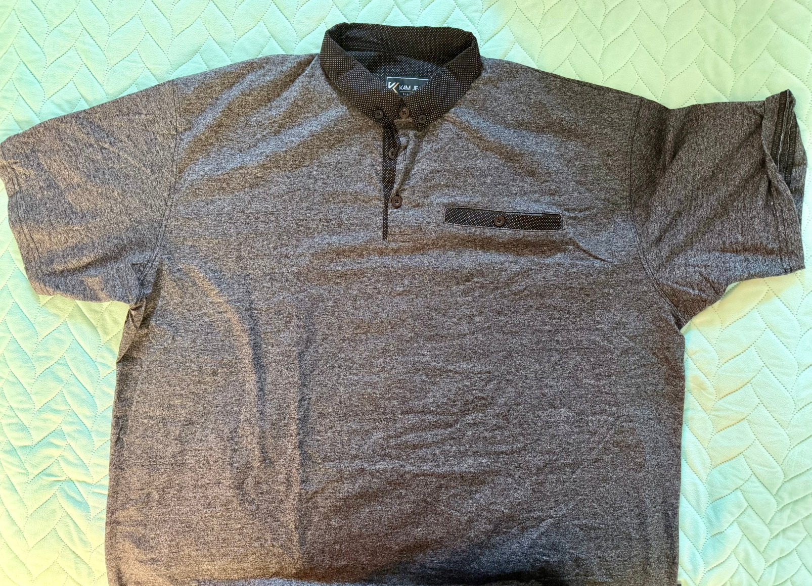 KAM Jeans polo shirt grijs zwart 4XL nieuw, Kleding | Heren, Ophalen of Verzenden, Nieuw, Overige maten, Grijs