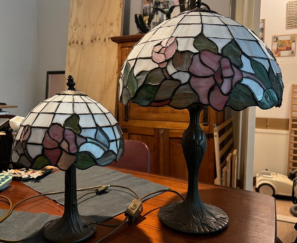 Tiffany-stijl tafellampen, Huis en Inrichting, Ophalen, Gebruikt, Tiffany lamp, Vintage