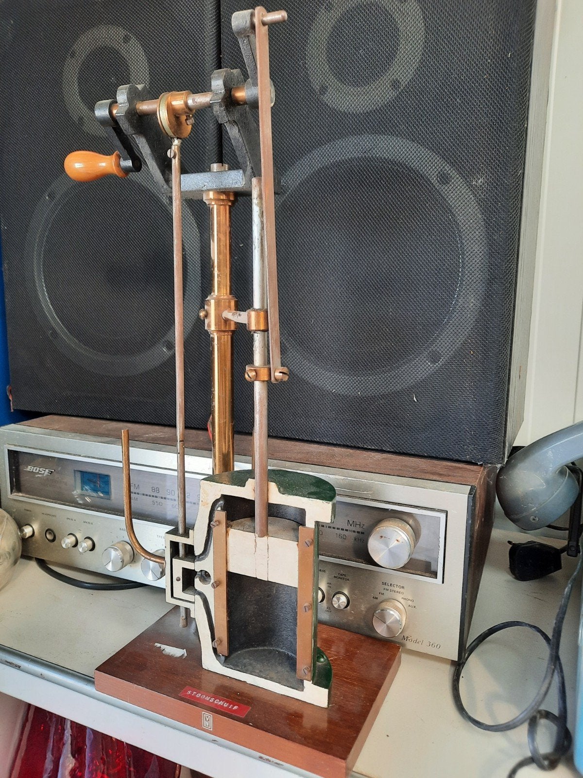 Half doorsnede stoommotor model - Educatief, Ophalen of Verzenden
