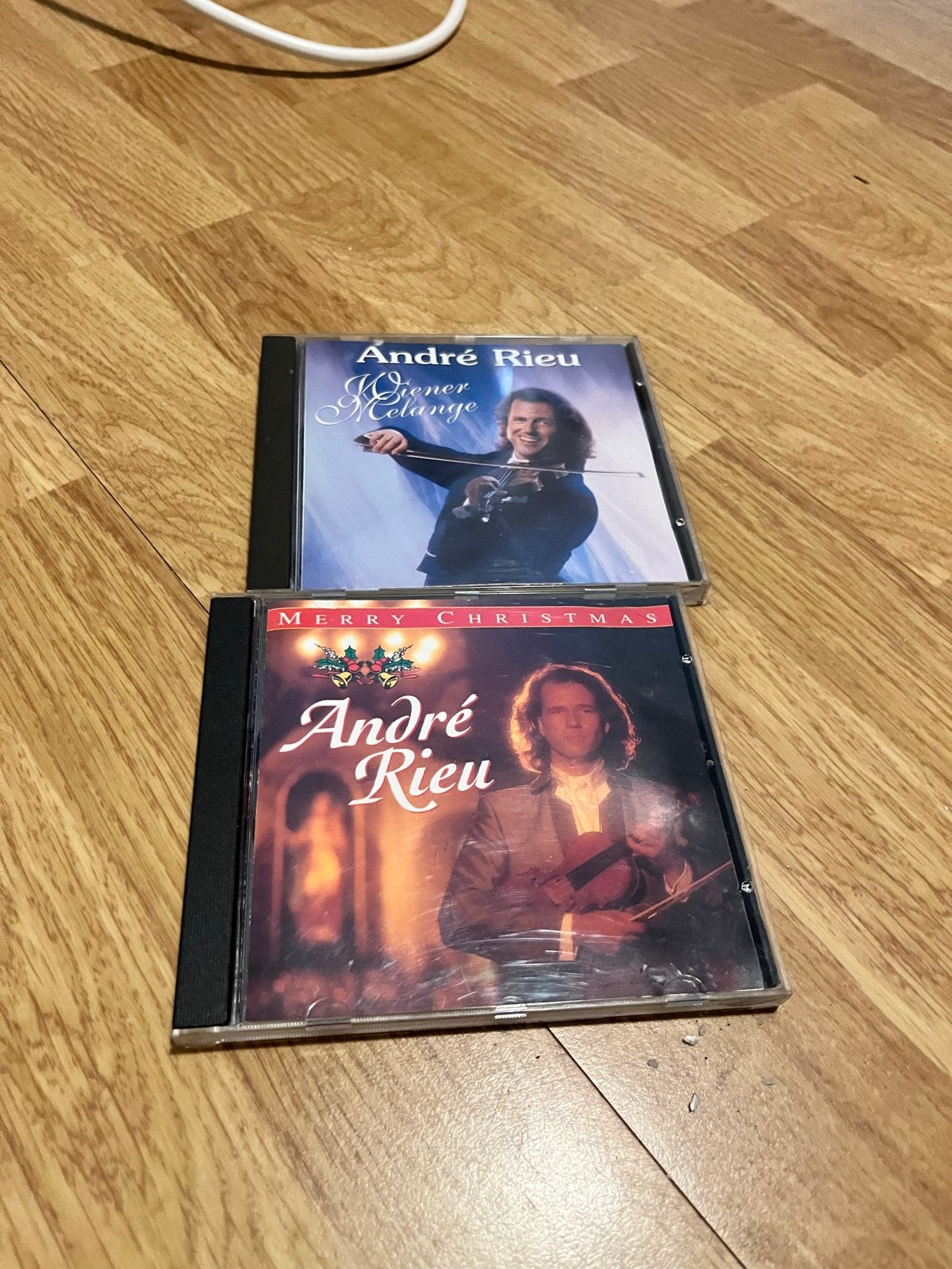 André Rieu CD's: Wiener Melange & Merry Christmas, Gebruikt, Overige componisten, Ophalen of Verzenden, Orkest of Ballet