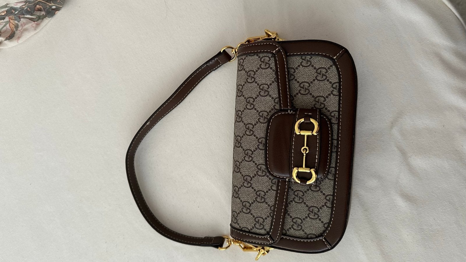 Gucci Horsebit 1955 mini tasje bruin, Ophalen of Verzenden, Zo goed als nieuw, Bruin, Schoudertasje