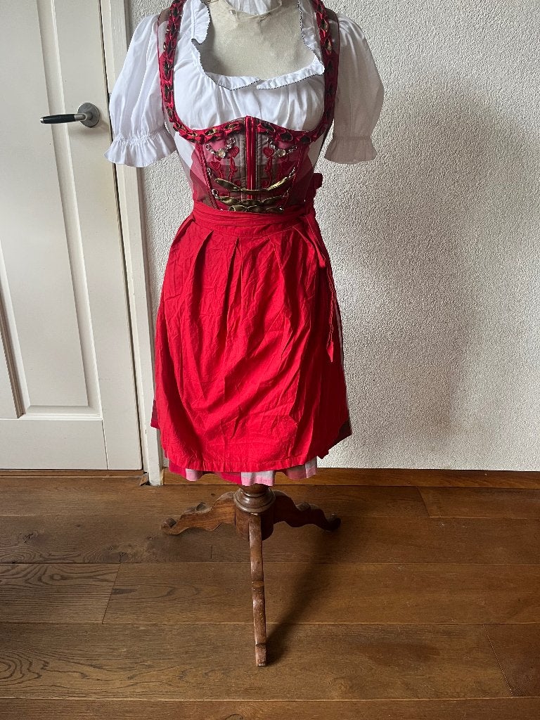 Dirndl Spieth en Wensky mt 36 met blouse en schort nr 42, Kleding | Dames, Carnavalskleding en Feestkleding, Ophalen of Verzenden