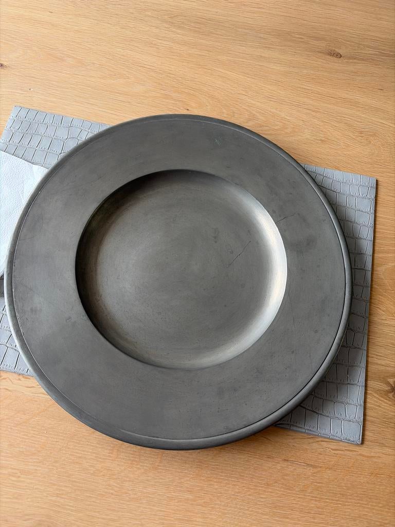 Vintage Tinnen Bord - Havstad Pewter Norway, Ophalen
