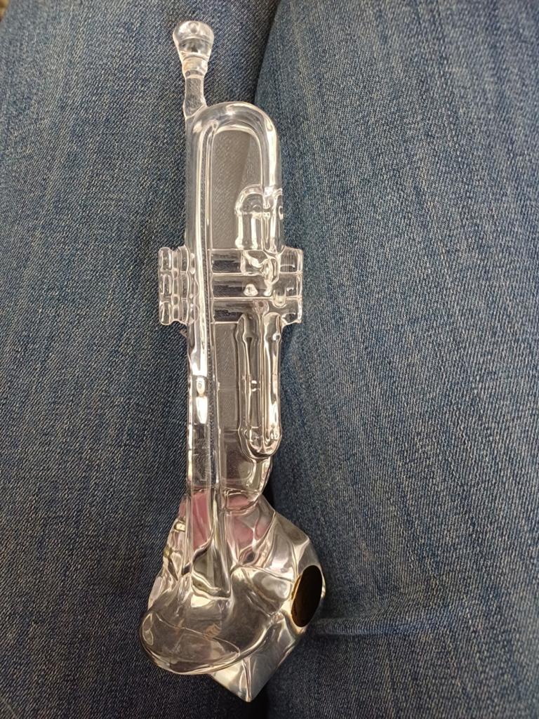 Decoratieve glazen trompet - uniek verzamelobject, Muziek en Instrumenten, Ophalen