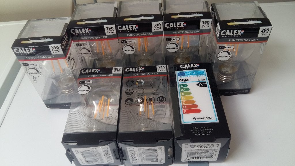 Dimbare ledlampen met warme witte kleur. 4 Watt/390 Lumen, Ophalen, Nieuw, E27 (groot), Led-lamp