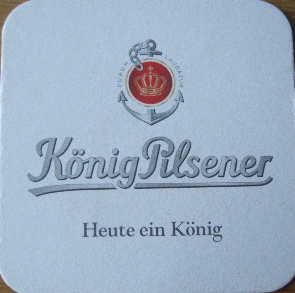 bierviltje König Brauerei, Ophalen of Verzenden, Zo goed als nieuw, Viltje(s), Overige merken