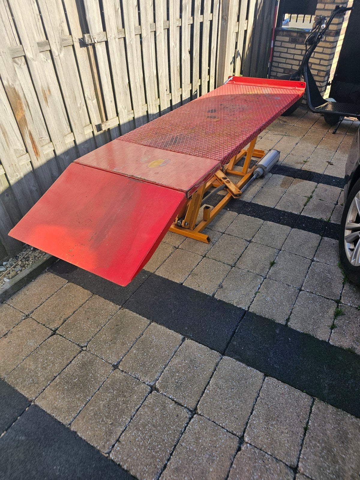 wegens overkompleet Robuuste motorfiets hefbrug - Ideaal vo, Ophalen, Gebruikt