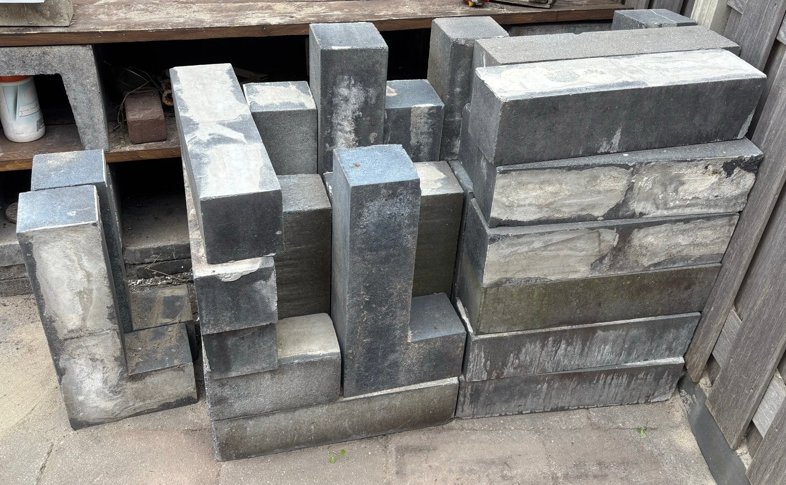 Betonblokken / Stapelblokken voor tuin, plantenbak, Ophalen, Gebruikt