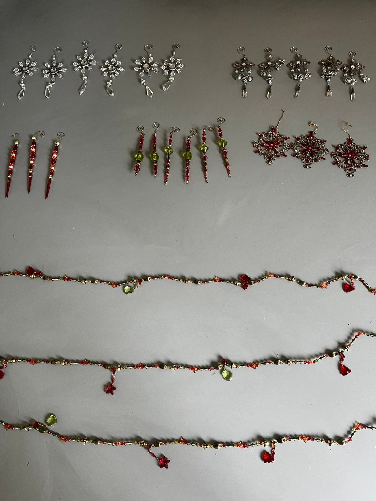 Diverse kerstversiering gekleurd en transparant, Ophalen of Verzenden, Zo goed als nieuw