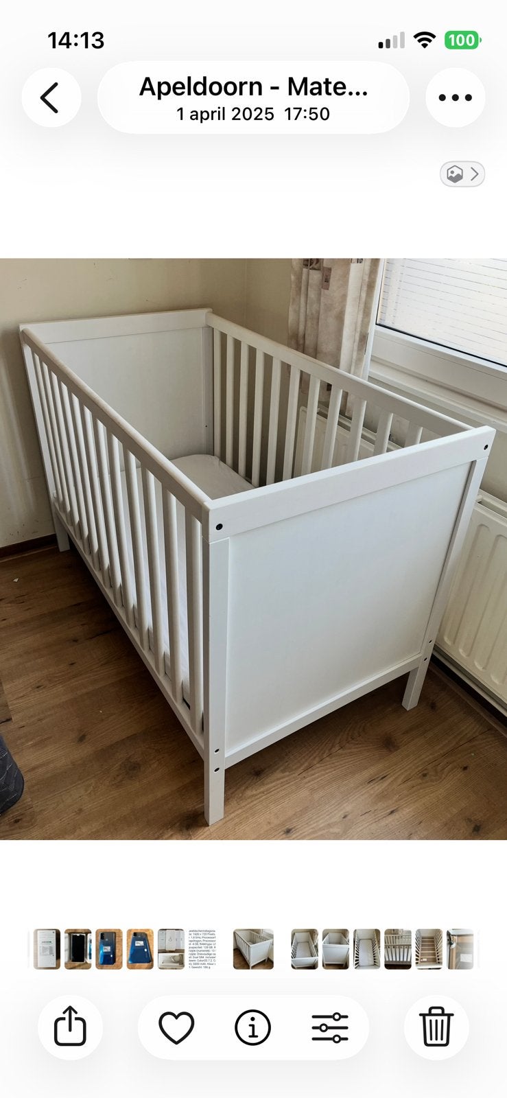 Te koop,  kinderledikantje van IKEA, Ophalen, Gebruikt, Jongetje of Meisje