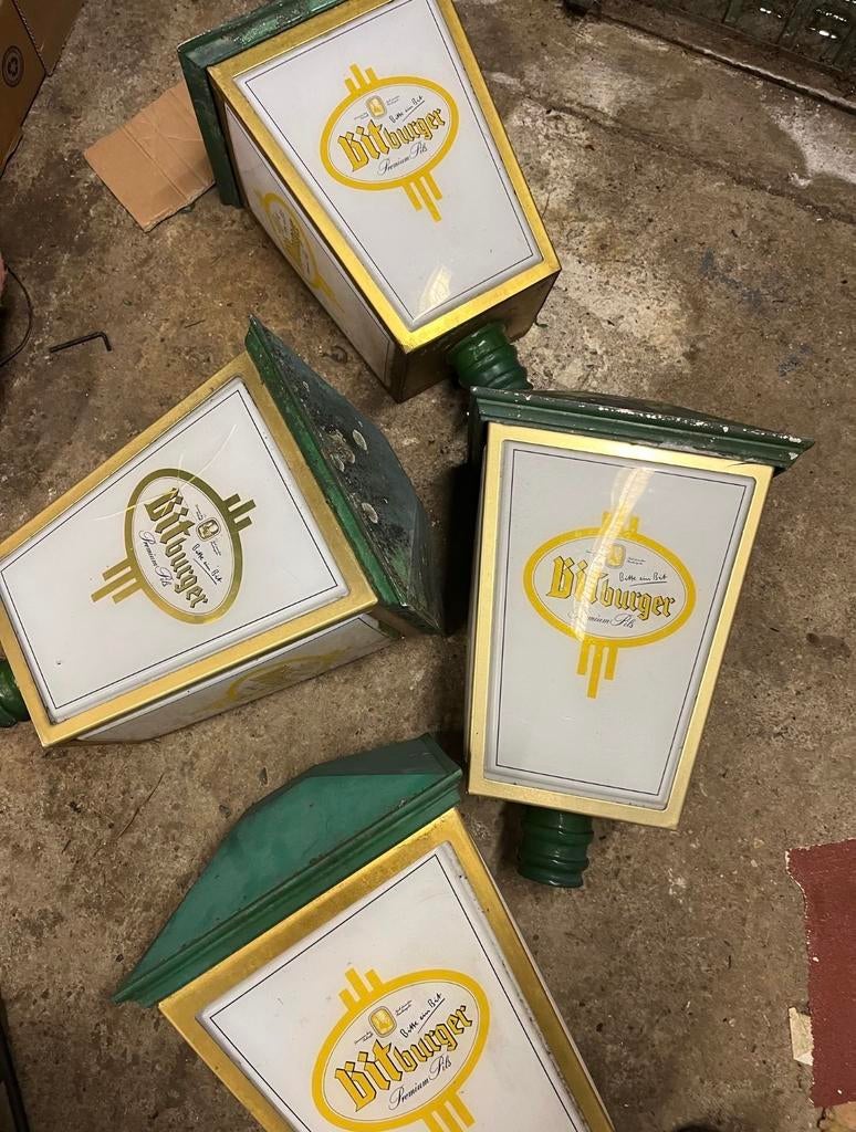 Bitburger lampen - 4 stuks, met lichte beschadiging, Ophalen