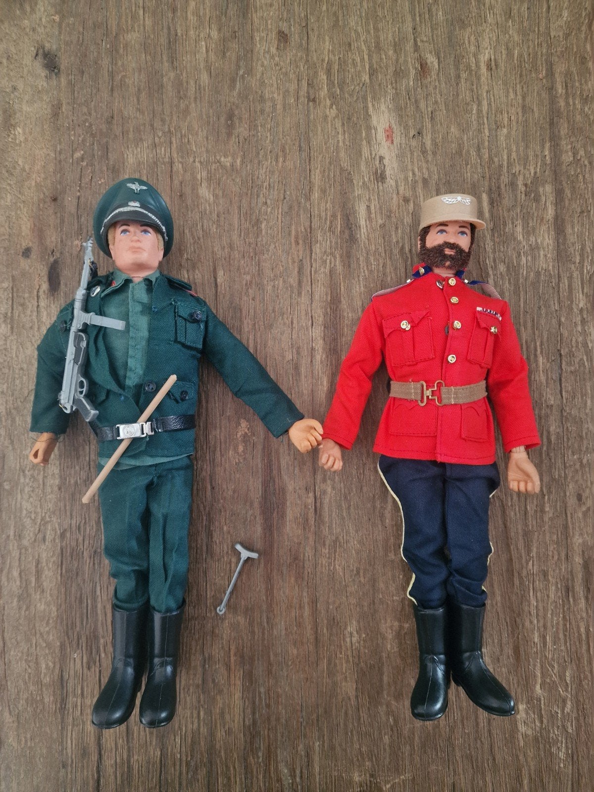 Action man Palitoy Canadian mounty + Bewaker Colditz, Verzenden, Gebruikt