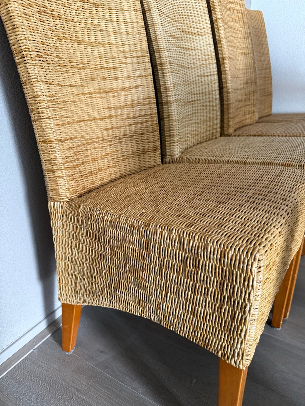 Set van 4 rotan eetkamerstoelen: moeten per direct weg, Ophalen, Gebruikt, Overige kleuren, Vier
