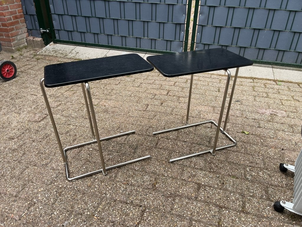 2 Ikea Rian bijzettafel zwart Retro, 45 tot 60 cm, Overige materialen, Minder dan 55 cm, Gebruikt