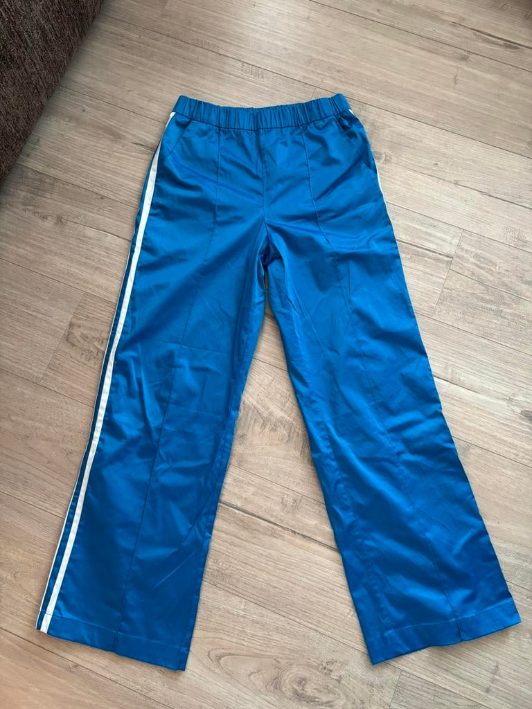Zara blauwe broek met wijde pijpen mt s zgan, Blauw, Ophalen of Verzenden, Zo goed als nieuw, Maat 36 (S)