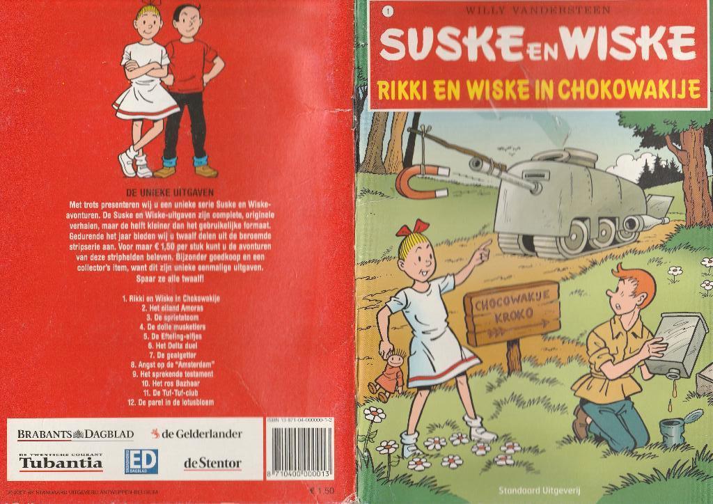 Suske en Wiske - Rikki en Wiske in Chokowakije (AD ea) zeldz, Ophalen, Kuifje, Boek of Spel