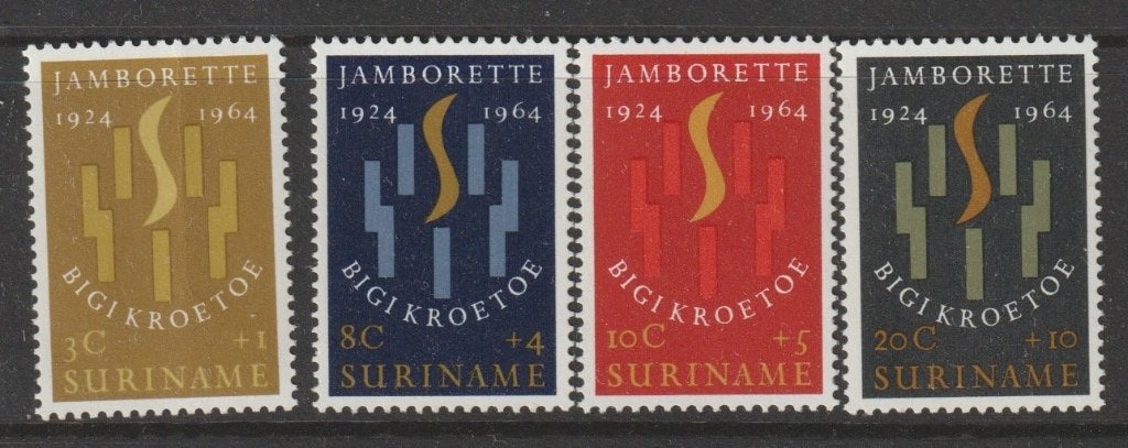 TSS Kavel 260070 Suriname pf minr 446-449 scouting, Postzegels en Munten, Ophalen, Postfris