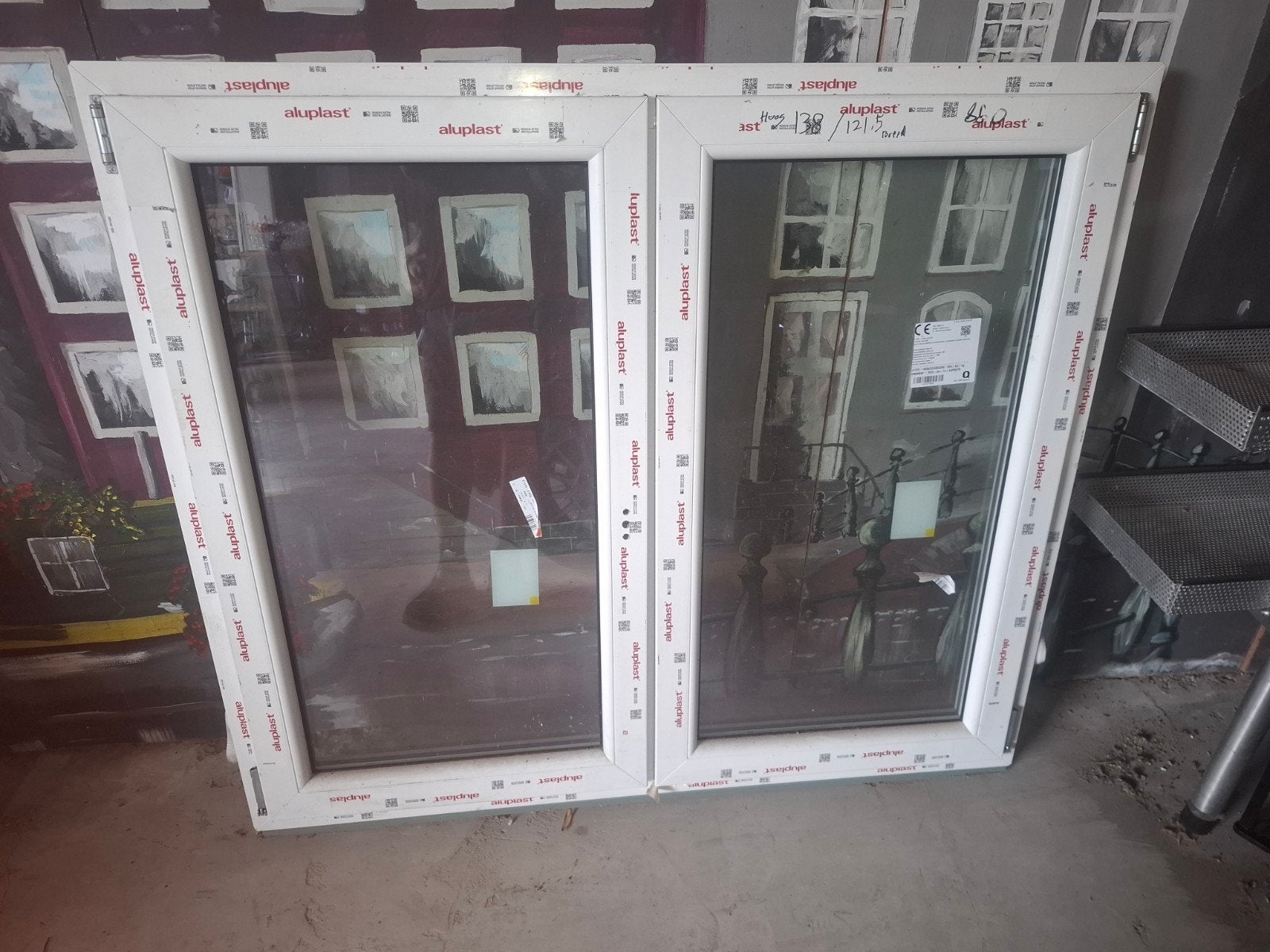 2 Aluplast isolatie dubbelglas ramen, Gevelraam of Ruit, 80 tot 120 cm, Nieuw, Ophalen of Verzenden