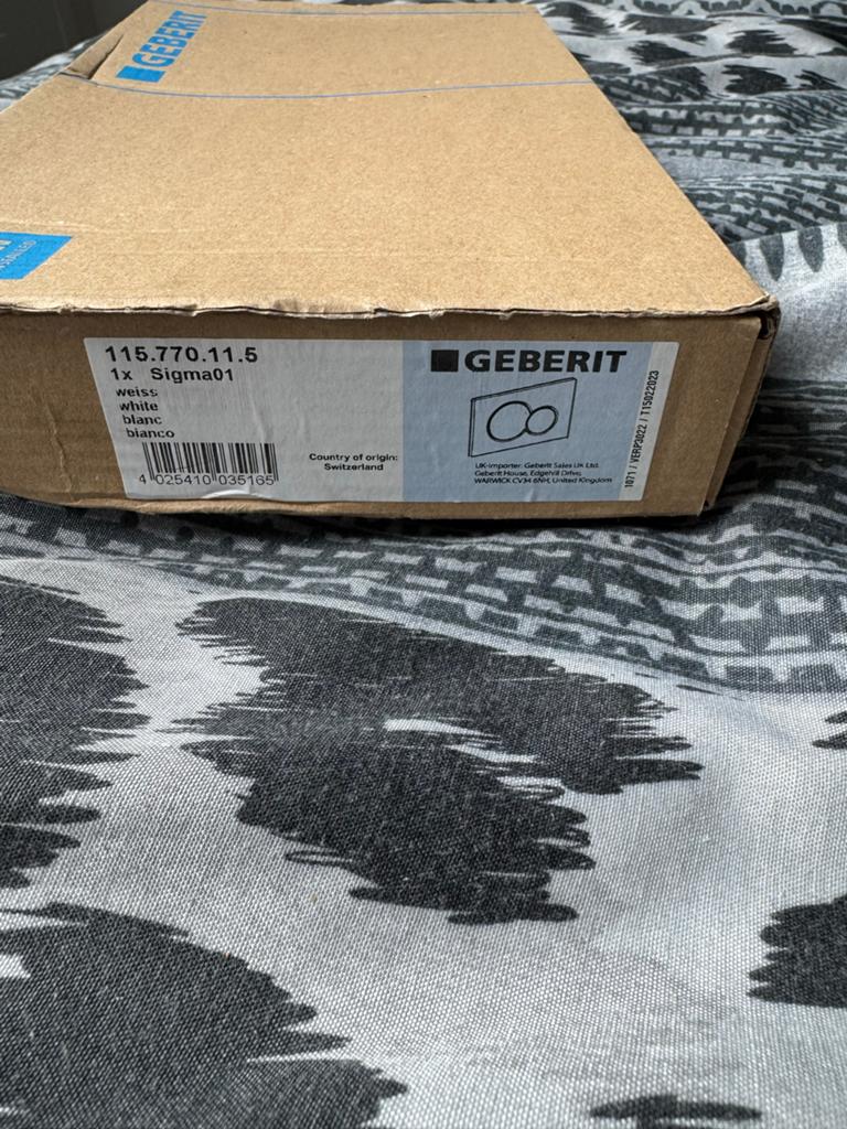 Geberit Sigma01 Bedieningsplaat Wit - Nieuw in Doos, Ophalen of Verzenden, Nieuw, Toilet