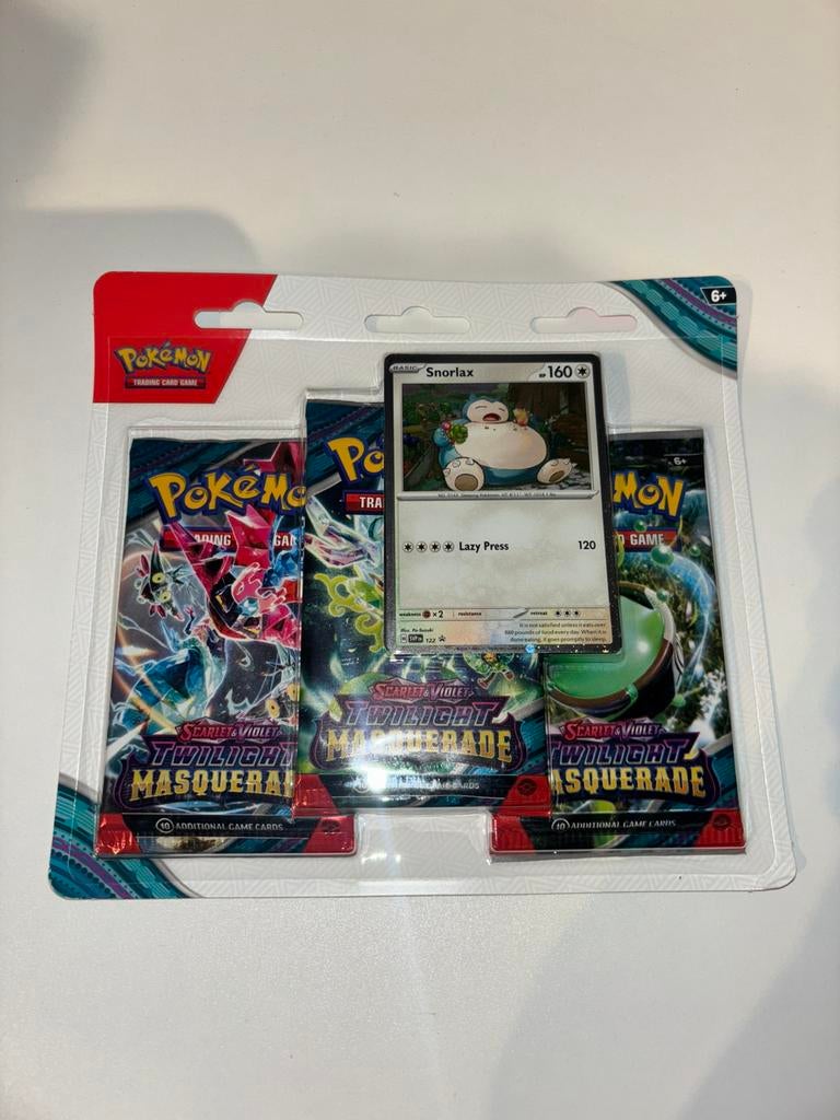 Twilight masquerade Snorlax 3-Pack Blister Sealed / Nieuw, Ophalen of Verzenden, Nieuw, Booster, Foil