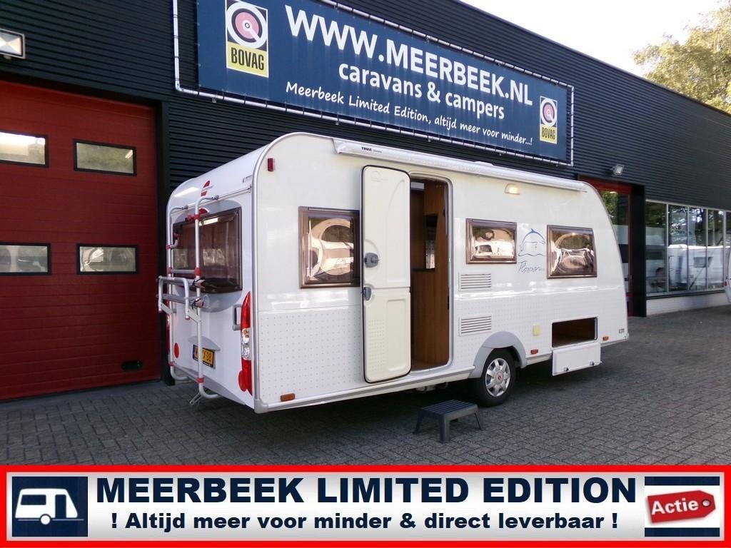 Bürstner Flipper 460 TL ENKELE BEDDEN+LUIFEL+FIETSE, Caravans en Kamperen, Rondzit, Fietsenrek, 750 - 1000 kg, Particulier