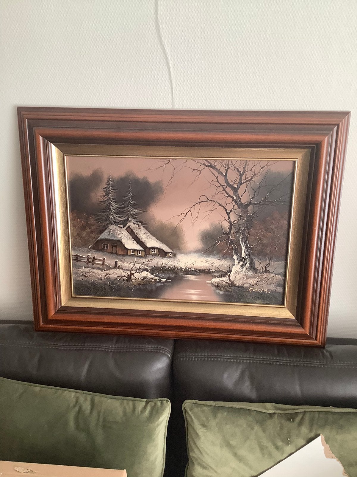 Winterlandschap ( Bruinsma ), Antiek en Kunst, Ophalen, Overige stijlen, Doek, Landschap