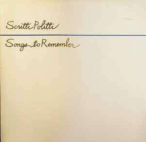 LP Scritti Politti ‎– Songs To Remember perfecte staat, LP, Rock, Verzenden, Zo goed als nieuw