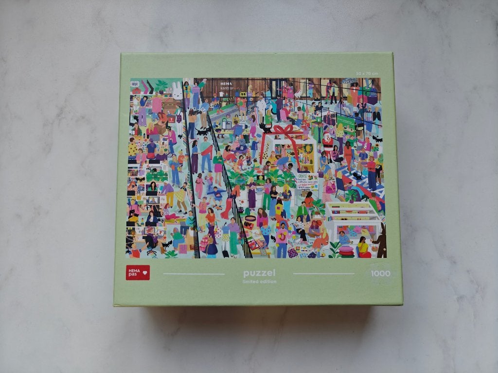 HEMA Puzzel Limited Edition 1000 stukjes, Ophalen of Verzenden, 500 t/m 1500 stukjes, Zo goed als nieuw, Legpuzzel