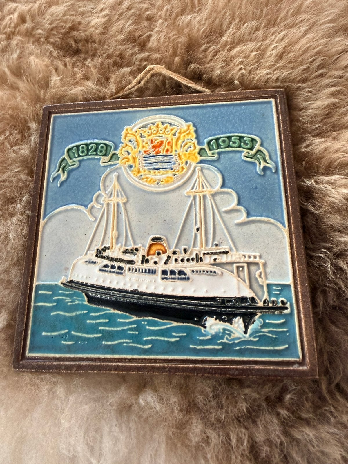 Westraven 125 kon Marine Cloisonne tegel 1950 izgst, Ophalen, Zo goed als nieuw, Motorboot of Zeilboot, Overige typen