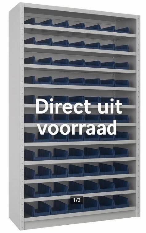 Vakkenkasten Magazijnkasten - direct uit voorraad leverbaar, Kunststof, 100 tot 150 cm, Nieuw, Ophalen of Verzenden