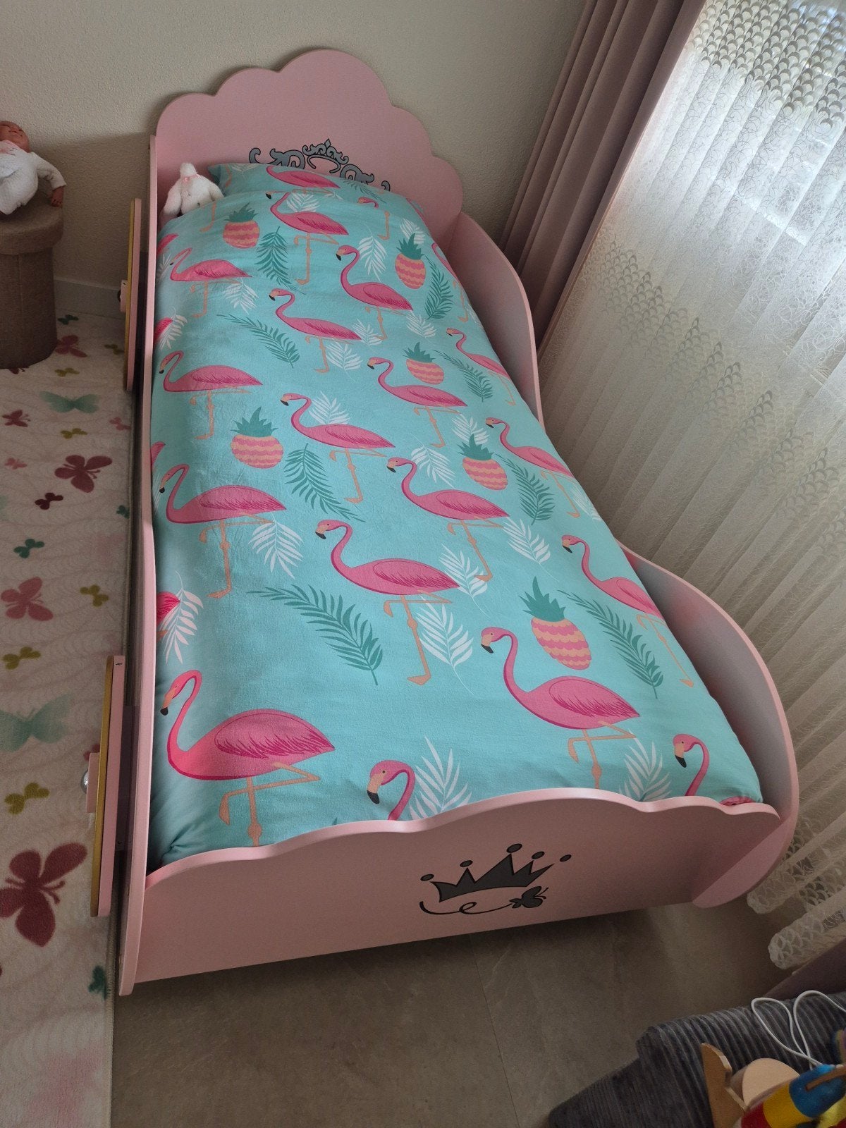 Meisjes bed, Ophalen of Verzenden, Zo goed als nieuw, 180 cm of meer, 85 tot 100 cm