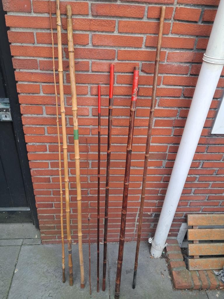 Kenzo bamboe hengel 4x deel bamboe 3x deel bamboe, Ophalen of Verzenden, Gebruikt