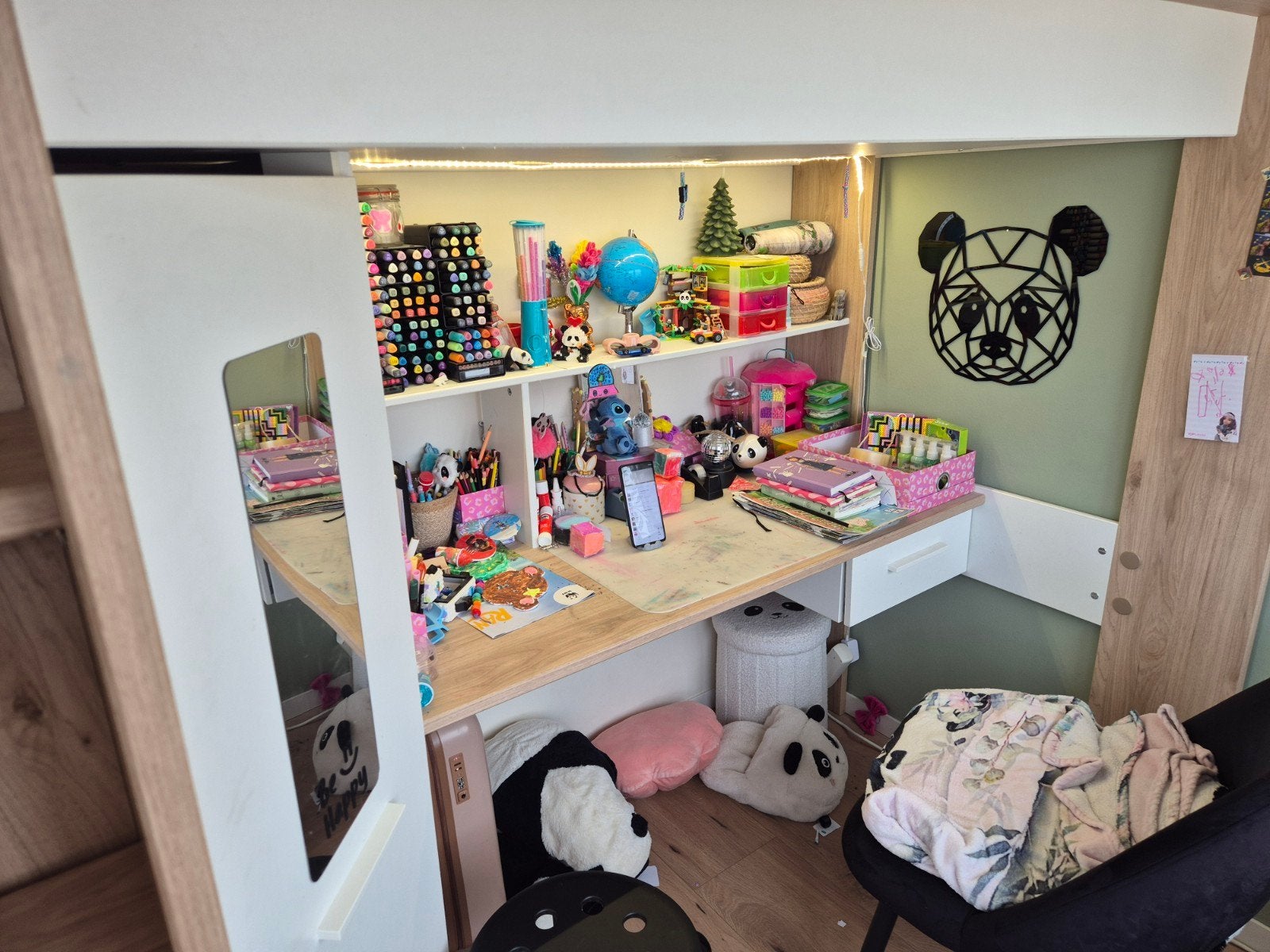 Hoogslaper met bureau en kleding kast, Ophalen, Gebruikt, Hoogslaper