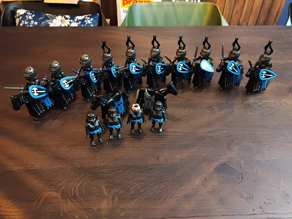 Playmobil ridders zwart blauw, Ophalen of Verzenden