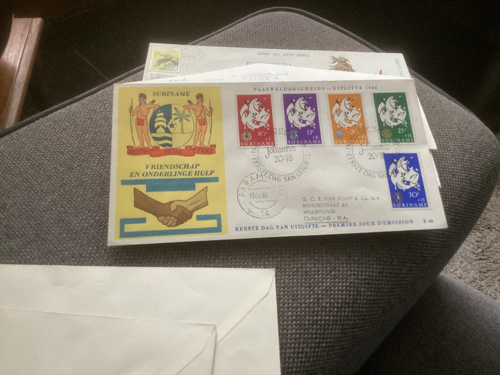 No4819 Suriname E46 aangetekend gelopen Heb ook Nederland, Postzegels en Munten, Ophalen, Beschreven, Rest van de wereld