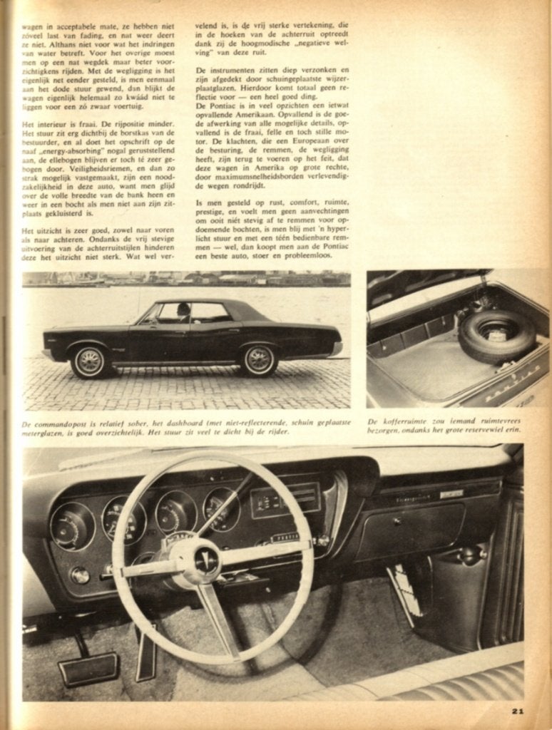 Autovisie test Pontiac Tempest September 1967, Ophalen of Verzenden, Gelezen, Overige merken