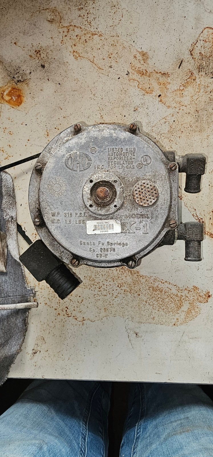 OHG Inc. Model ZX-1 LPG Gas Verdamper/Regelaar, Ophalen of Verzenden, Gebruikt, Universele onderdelen
