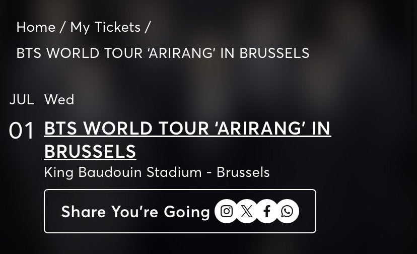 Bts brussel tickets day 1 (1juli) 3PERSONEN, Tickets en Kaartjes, Drie personen of meer, Juli
