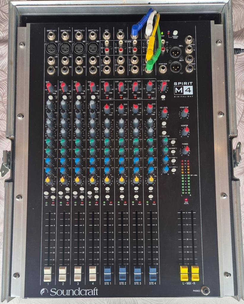 Soundcraft Spirit M4 mengpaneel met Lem FX22 effect, Ophalen, Gebruikt, 5 tot 10 kanalen