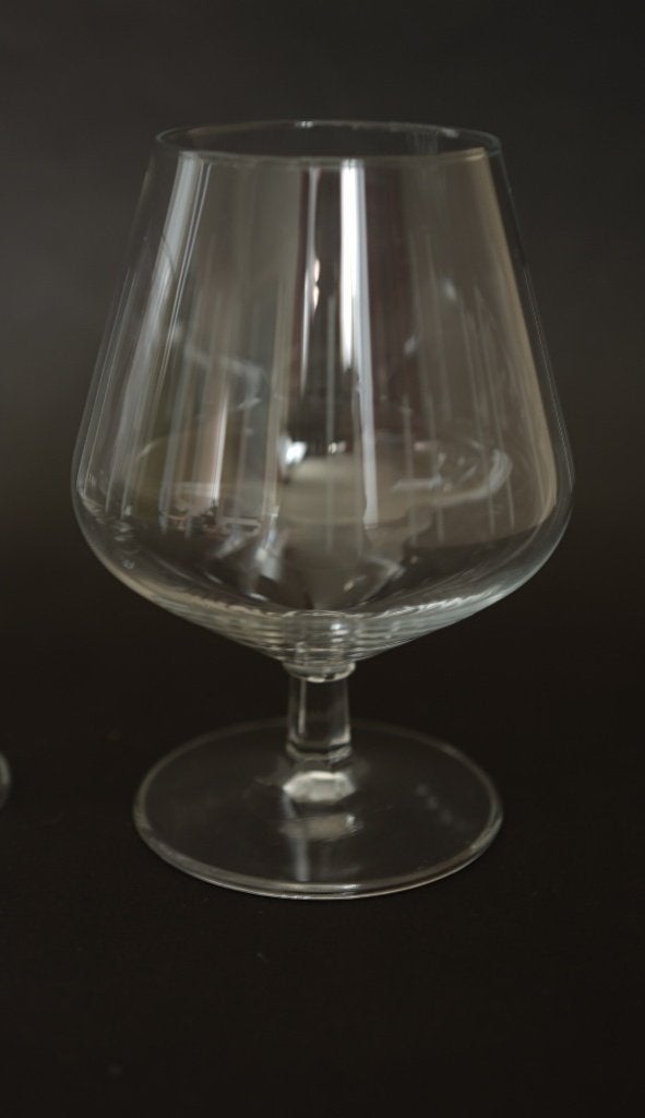 vintage groot cognac glas mid century Copier atlanta, Glas of Glazen, Overige merken, Ophalen of Verzenden, Overige stijlen