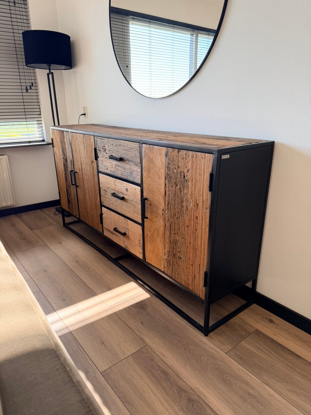 Meubelset goossens mango hout, Huis en Inrichting, Ophalen, Met deur(en), 150 tot 200 cm, Zo goed als nieuw