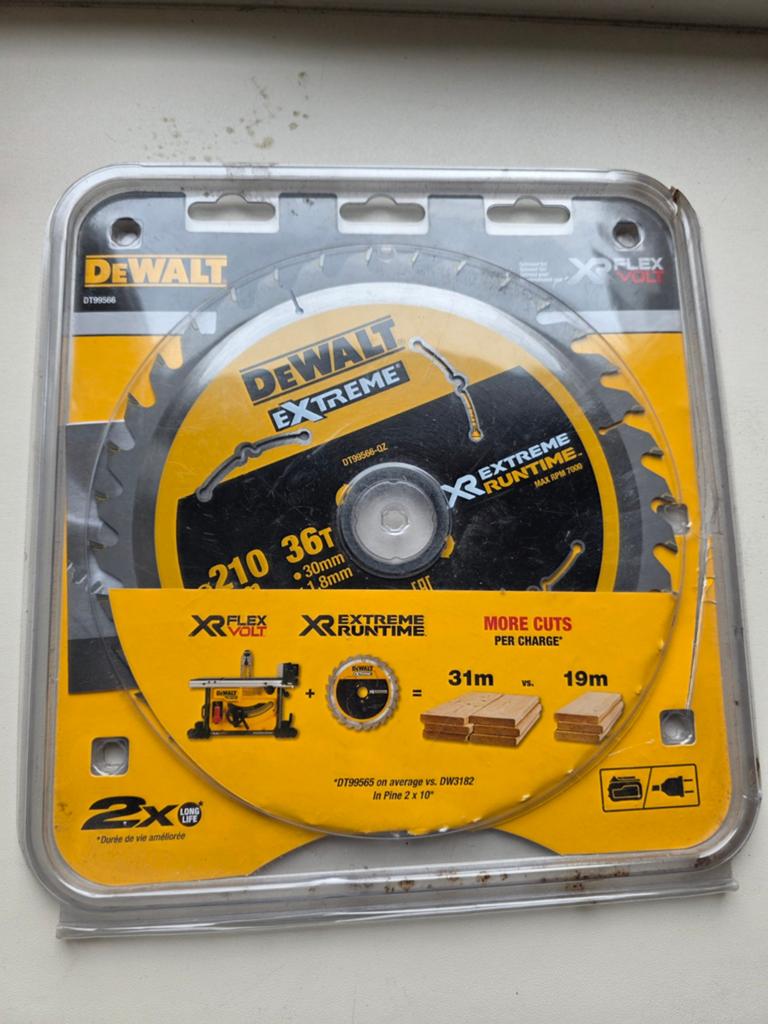 DeWalt Extreme Cirkelzaagblad 210mm 36T, Ophalen of Verzenden, Nieuw, Cirkelzaag, DeWalt