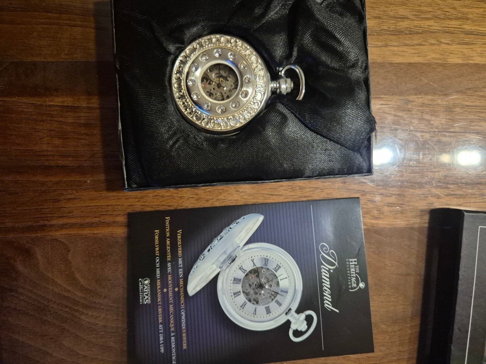Verzilverd mechanisch zakhorloge - The Heritage Collection, Ophalen of Verzenden, Zo goed als nieuw, Zilver, Overige merken